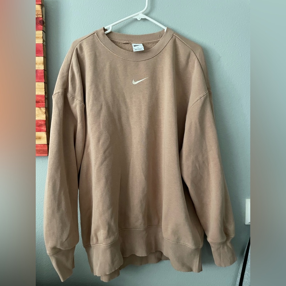 Nike Men's Crewneck Sweater in Tan